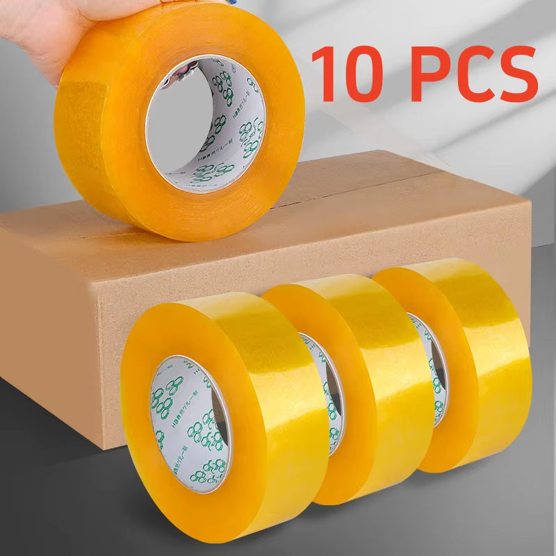 10/1 Pcs Transparent Yellow Transparent White Tape for Express Packaging of Large Rolls and Thick Box Sealing Yellow Tape